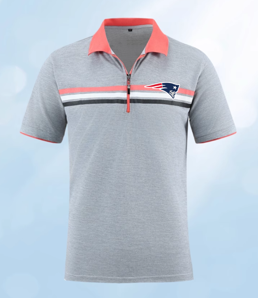 New England Patriots grey Men 2025 NFL polo T shirt
